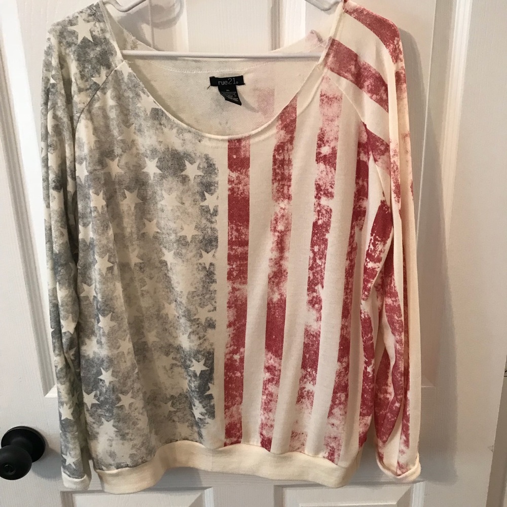 Rue 21 Stars and Stripes sweatshirt. XL